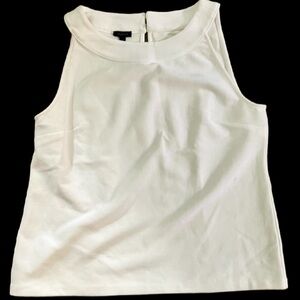 Talbots White Sleeveless Top